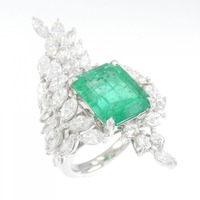 K18WG エメラルド リング 7.33CT