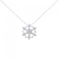 K18WG スノーフレーク ダイヤモンド ネックレス 1.00CT