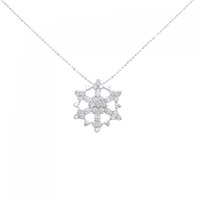 K18WG スノーフレーク ダイヤモンド ネックレス 1.00CT