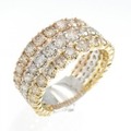 【新品】K18YG/PT/K18PG ダイヤモンド リング 3.00CT