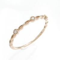 K18PG ダイヤモンド リング 0.03CT