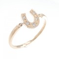 K18PG ホースシュー ダイヤモンド リング 0.02CT