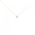 K18YG フラワー ダイヤモンド ネックレス 0.05CT