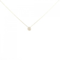K18YG フラワー ダイヤモンド ネックレス 0.05CT