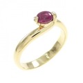 K18YG ルビー リング 0.51CT