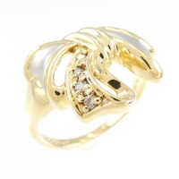 K18YG/PT ダイヤモンド リング 0.06CT