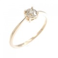 K18PG ソリティア ダイヤモンド リング 0.30CT