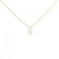 K18YG ソリティア ダイヤモンド ネックレス 0.10CT
