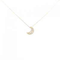K18YG ムーン ダイヤモンド ネックレス 0.05CT