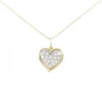 18KTYG/18KTWG/K18YG ハート ダイヤモンド ネックレス