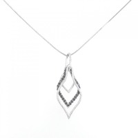 K18WG/K18BG ダイヤモンド ネックレス 0.50CT