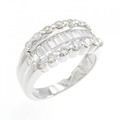 750WG ダイヤモンド リング 0.90CT