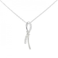 K18WG ダイヤモンド ネックレス 0.20CT