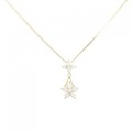 K18YG フラワー ダイヤモンド ネックレス 0.44CT