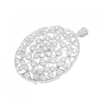 K18WG/K14WG ダイヤモンド ペンダント 2.17CT