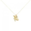 K18YG/750YG ビー ダイヤモンド ネックレス 0.03CT