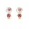 K18YG ルビー ピアス