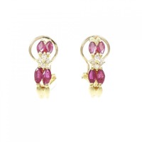 K18YG ルビー ピアス