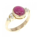 K18YG ルビー リング 2.101CT