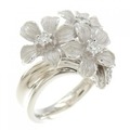 PT フラワー ダイヤモンド リング 0.16CT