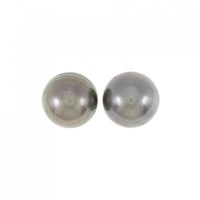 PT 黒蝶パール ピアス 13.5mm