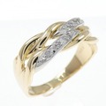 K18YG/PT ダイヤモンド リング 0.05CT