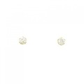 K18YG ソリティア ダイヤモンド ピアス 0.10CT