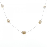 K18YG 白蝶パール ネックレス