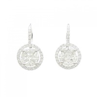 750WG ダイヤモンド ピアス 1.63CT