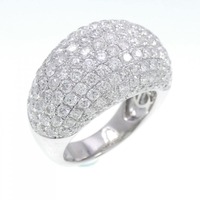 K18WG パヴェ ダイヤモンド リング 3.00CT