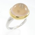 K18WG/K18YG ローズクオーツ リング 12.27CT