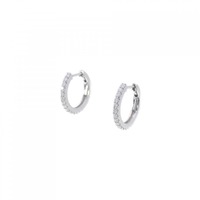 【新品】PT フープ ダイヤモンド ピアス 0.408CT