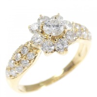 K18YG フラワー ダイヤモンド リング 1.00CT