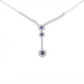 K18WG サファイヤ ネックレス 0.61CT