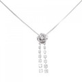 K18WG ローズ ダイヤモンド ネックレス 0.62CT