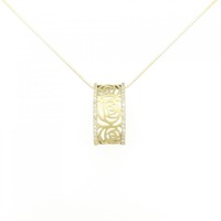 K18YG ローズ ダイヤモンド ネックレス 0.20CT