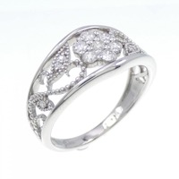 PT フラワー ダイヤモンド リング 0.31CT