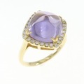 K18YG アメジスト リング 5.05CT