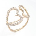 セイレーン アズーロ ハート ダイヤモンド リング 0.15CT