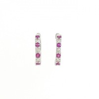 K14WG ルビー イヤリング