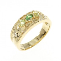 K18YG カラーストーン リング