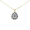 K18YG/K18WG/750 YG サファイヤ ネックレス 1.00CT