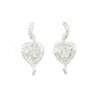 18KWG/K18WG ダイヤモンド ピアス 0.89CT