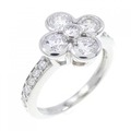 PT フラワー ダイヤモンド リング 0.89CT