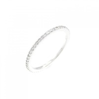 K18WG フルエタニティ ダイヤモンド ピンキー リング 0.16CT
