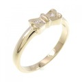 K18YG リボン ダイヤモンド リング 0.02CT
