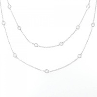 K18WG ダイヤモンド ネックレス 1.10CT