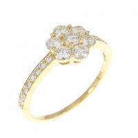 K18YG フラワー ダイヤモンド リング 0.50CT