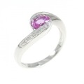 K18WG サファイヤ リング 0.52CT