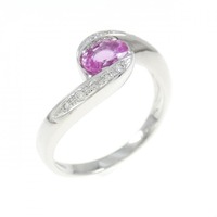 K18WG サファイヤ リング 0.52CT
